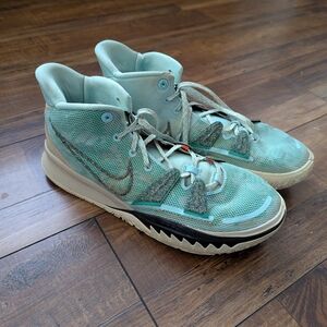 Mens Nike Kyrie 7 Copa Grey Blue 2021 Rattan Basketball Sneaker Shoes Size 14